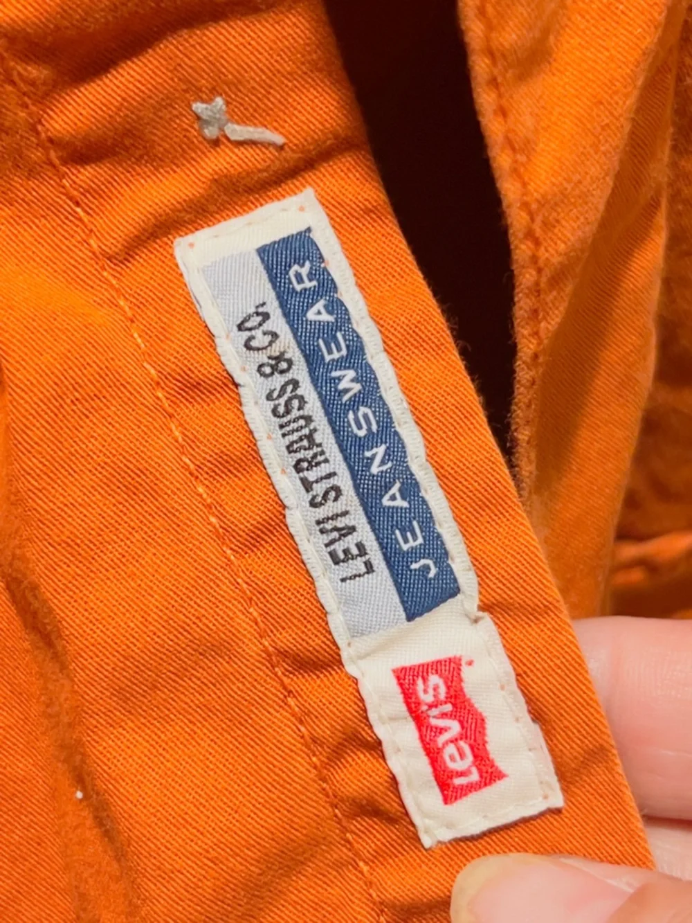 Levi's Orange Lightweight Button-Up Shirt Jacket - Picture 4 of 4